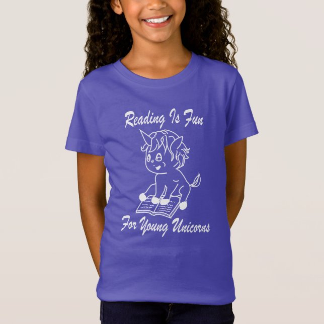 Camiseta Ler É Divertido Para Jovens Unicórnios Tee - WL (Frente)