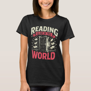 Camiseta Ler é fantasia divertida de livros fora deste mund