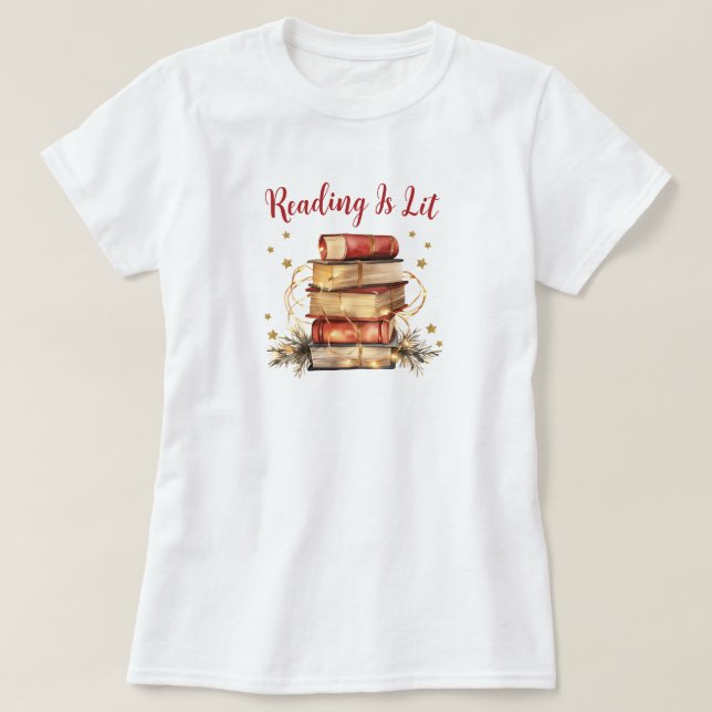 Camiseta Ler é Lit, Amante de Livros (Frente do Design)