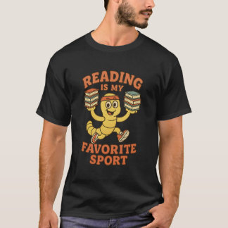 Camiseta Ler é Meu Esporte Favorito Livro Minhoca Treino Li