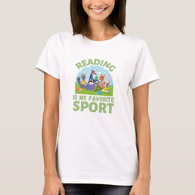 Camiseta Ler É Minha Floresta Favorita De Leitura De Esport (Frente)