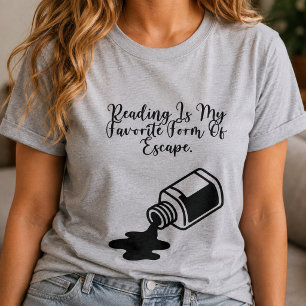 Camiseta Ler É Minha Forma Favorita De Fuga Bicho De Livro