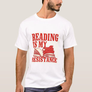 Camiseta Ler É Minha Resistência   Gráfico de Amante de Liv