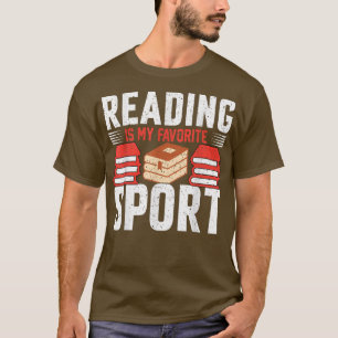 Camiseta Ler é o meu esporte favorito para pairar livros é 