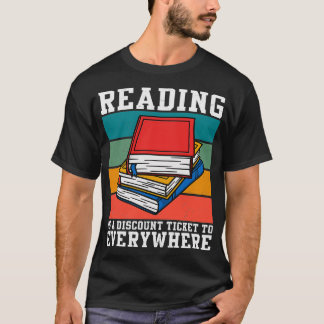 Camiseta Ler é um bilhete de desconto para todos os livros