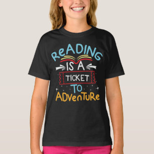 Camiseta Ler É Um Bilhete Para O Livro De Aventura