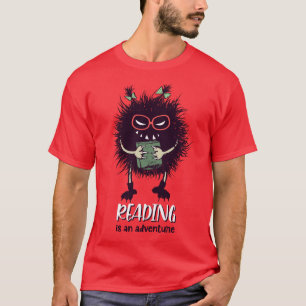 Camiseta Ler é uma aventura, professor engraçado