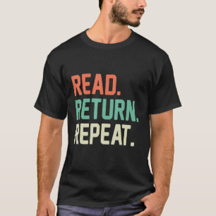 Camiseta Ler livro de repetição de devolução
