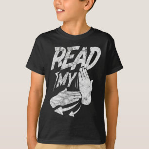 Camiseta Ler Minha Mão em Língua de Sinais Americana Surda