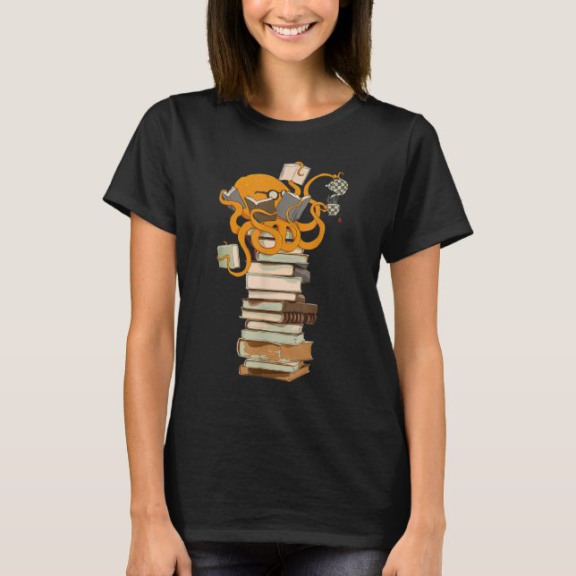 Camiseta Ler polvos, chá, café e livros (Frente)