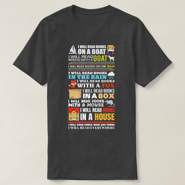Camiseta Lerei os livros em um presente de leitura de boi p (Frente do Design)