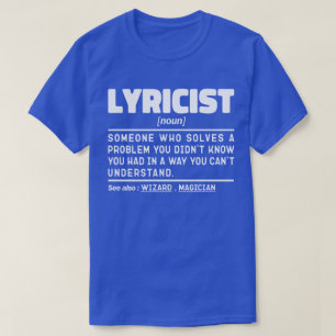 Camiseta Lericista Noun Definition Song Writer piada Humorí