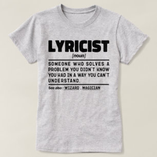 Camiseta Lericista Noun Definition Song Writer piada Humorí