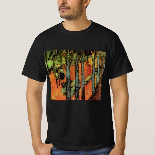 Camiseta Les Alyscamps, Folhas de outono de Vincent van Gog (Frente)