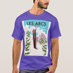 Camiseta Les Arcs France viagem ski poster