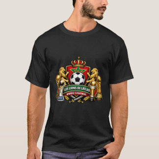 Camiseta Les Lions de l’Atlas | Morocco Football Logo with 