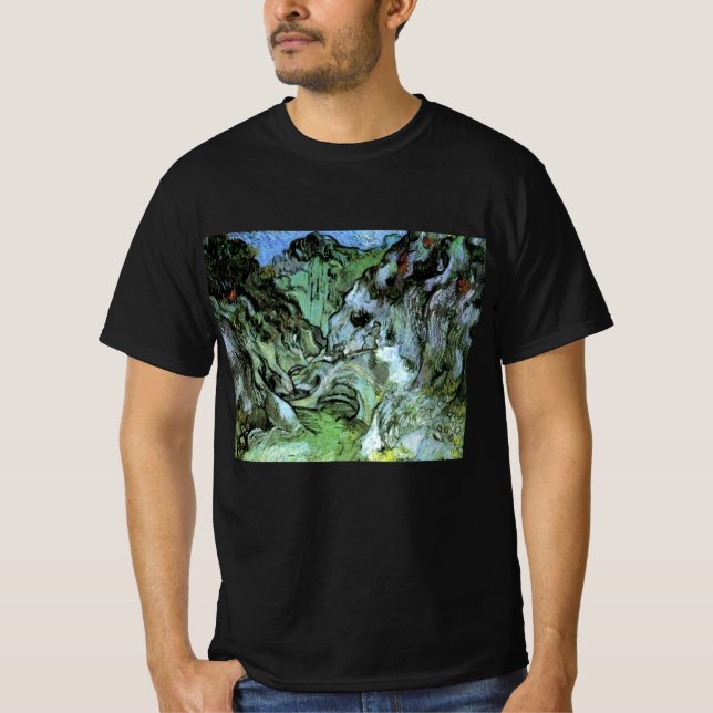 Camiseta Les Peiroulets Ravine por Vincent van Gogh (Frente)