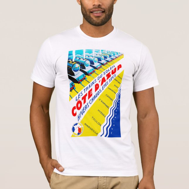 Camiseta Les Trains du Soleil - Côte d'Azur (Frente)