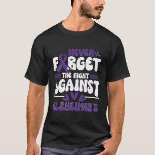 Camiseta Lesão cerebral de Alzheimer Lesão cerebral Roxo Se