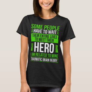 Camiseta Lesão cerebral traumática Fita Fita TBI Guerreir