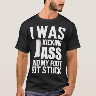 Camiseta Lesão na perna que eu estava a bater e o meu pé fi