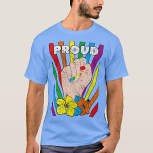 Camiseta Lesbian Pride Lgbt Proud Fist Gay Biseual Women354