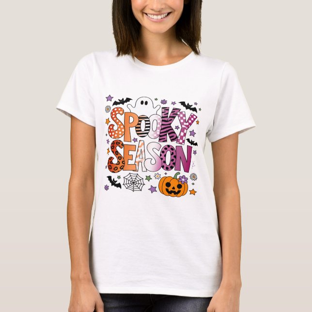 Camiseta Lesbian Spooky Season Halloween (Frente)