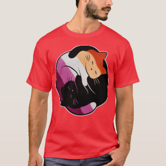 Camiseta Lesbian Yin Yang Cat