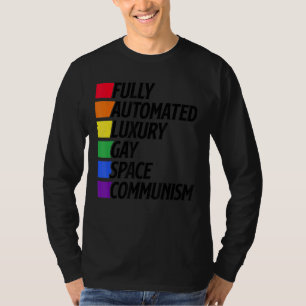 Camiseta Lésbica do comunismo espacial de luxo totalmente a