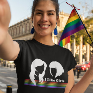 Camiseta Lésbica Eu Gosto De Mulheres Gay de Orgulho Mulher