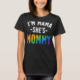 Camiseta Lésbica Mãe Orgulho gay, sou a mãe, ela é Mamãe Lg