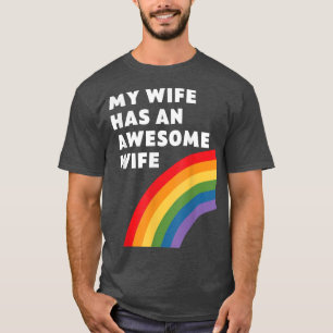 Camiseta Lésbica Minha Esposa Tem Uma Esposa Incrível Lésbi