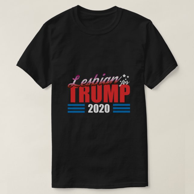 Camiseta Lésbica Por Trump (Frente do Design)