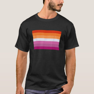 Camiseta Lésbica Sinalizador do Orgulho Lésbico Mulheres LG