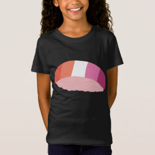 Camiseta Lésbica Sushi LGBTQ Orgulho gay Flag Japonês Kawai