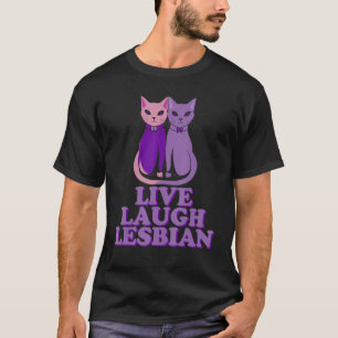 Camiseta Lésbicas ao vivo LGBT Casal Amor é LGBT