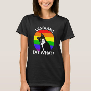 Camiseta Lésbicas Comem Qual Gatinho Preto Fofo Cor LGBT