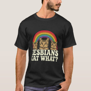 Camiseta Lésbicas Comem Que Memória do Mês do Orgulho LGBT 