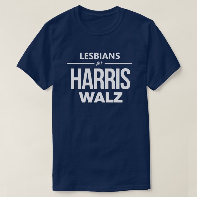 Camiseta Lésbicas para Harris Walz (Frente do Design)