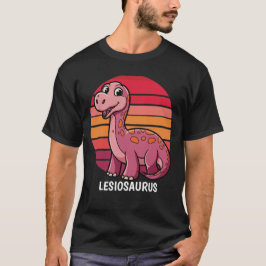 Camiseta Lesiossauro Retro Dinossauro Design