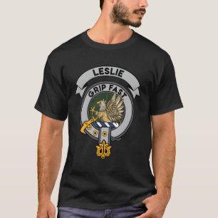 Camiseta Leslie Clan Crachá Scottish Tartan