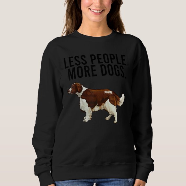 Camiseta Less People More Dogs Welsh Springer Spaniel Intro (Frente)