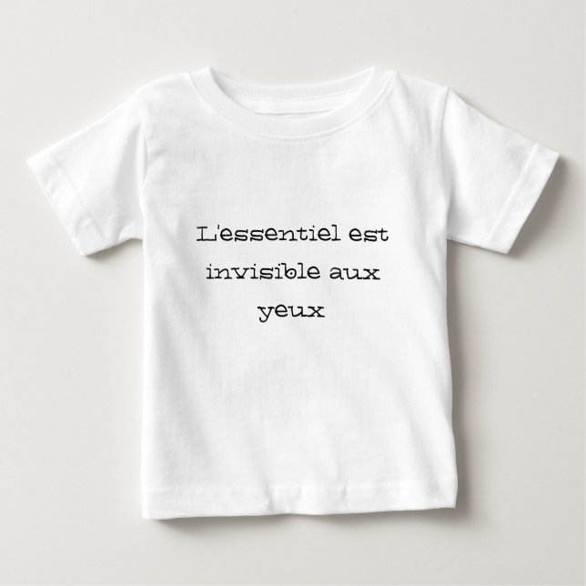 Camiseta L'essentiel est invisible aux yeux (Frente)