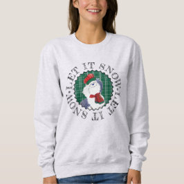 Camiseta Let It Snow Cute Cozy Sheepdog Winter Women