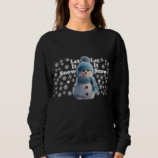 Camiseta Let It Snow Snowman Christmas Sweater Or T- Shirt