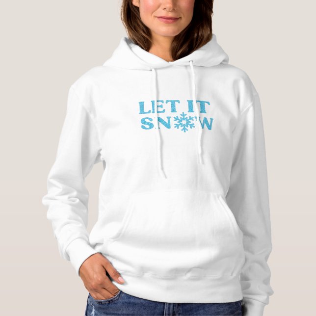 Camiseta LET IT SNOW winter wonderland snowflake snow day  (Frente)