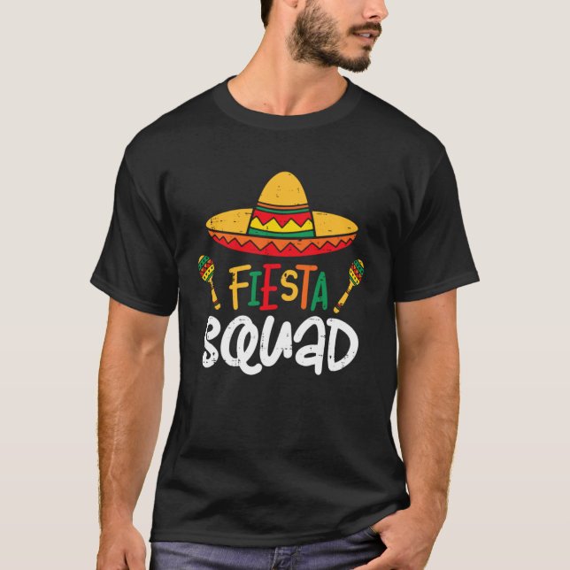 Camiseta Let s Fiesta Squad Cinco De Mayo Mexico Party Para (Frente)