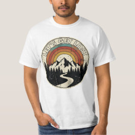 Camiseta Let’s Get Lost Retro Mountain Adventure Outdoor