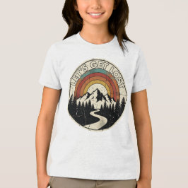 Camiseta Let’s Get Lost Retro Mountain Adventure Outdoor
