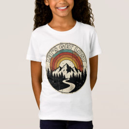 Camiseta Let’s Get Lost Retro Mountain Adventure Outdoor
